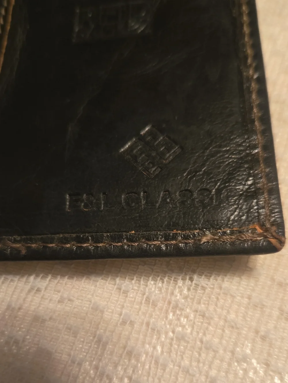 Brown Bi-Fold Leather Wallet or Checkbook Cover